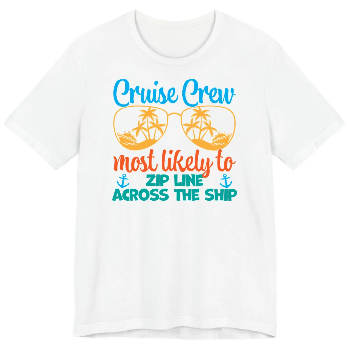 Cruise Crew Most Likely To Zip Line Premium T-Shirt in White