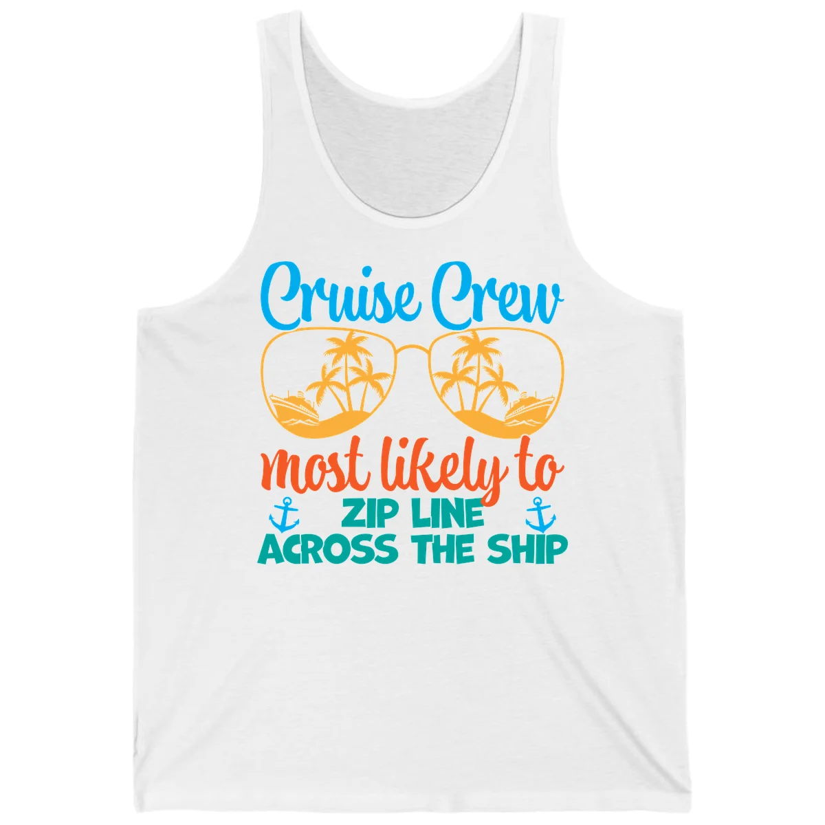 Cruise Crew Most Likely To Zip Line Tank in White