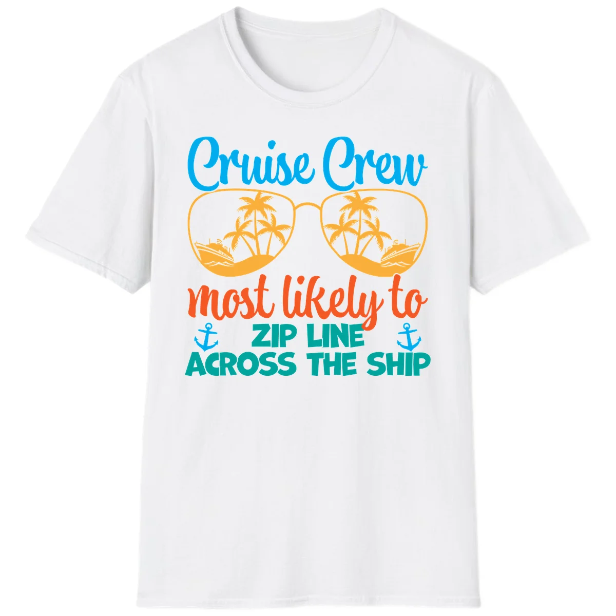 Cruise Crew Most Likely To Zip Line T-Shirt in White