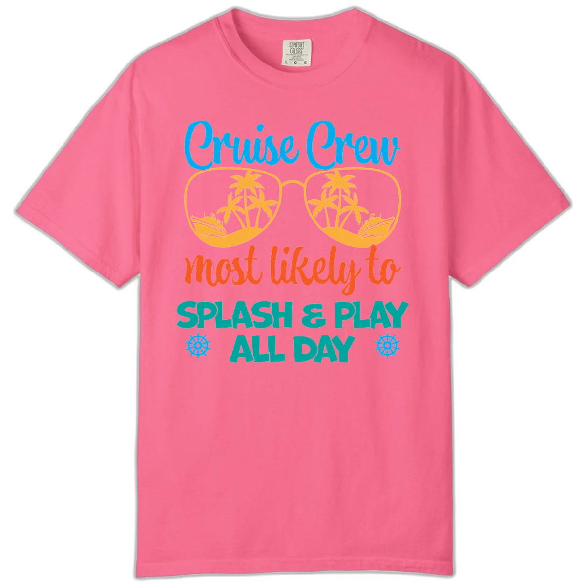 Cruise Crew Most Likely To Splash & Play Comfort Color in Crunchberry