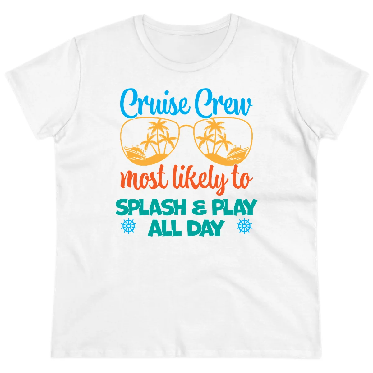 Cruise Crew Most Likely To Splash & Play Ladies Tee in White