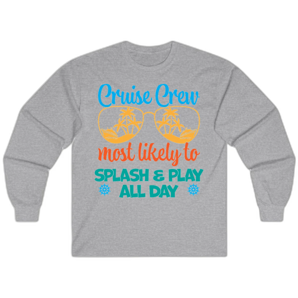 Cruise Crew Most Likely To Splash & Play Long Sleeve in Sport Grey