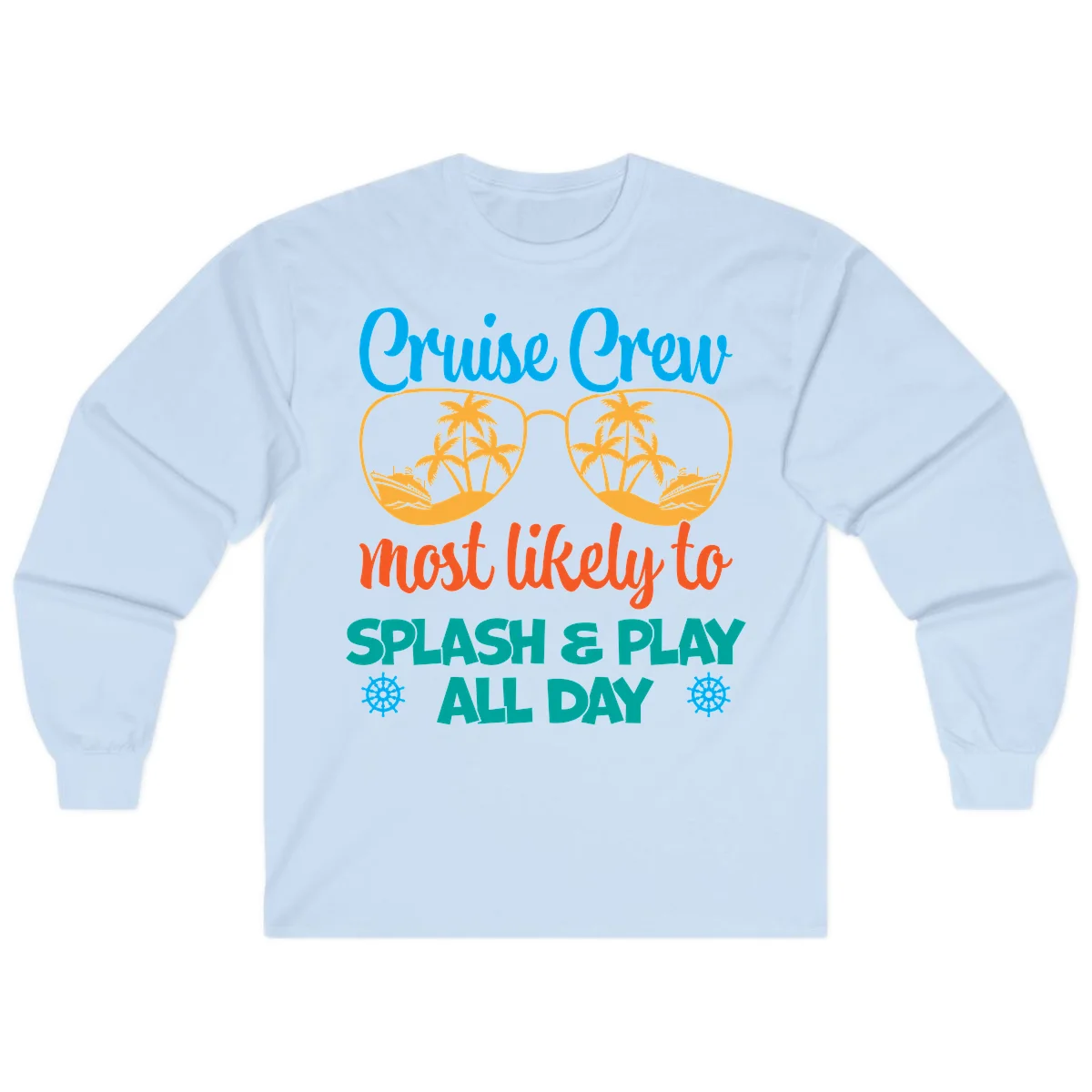 Cruise Crew Most Likely To Splash & Play Long Sleeve in Light Blue
