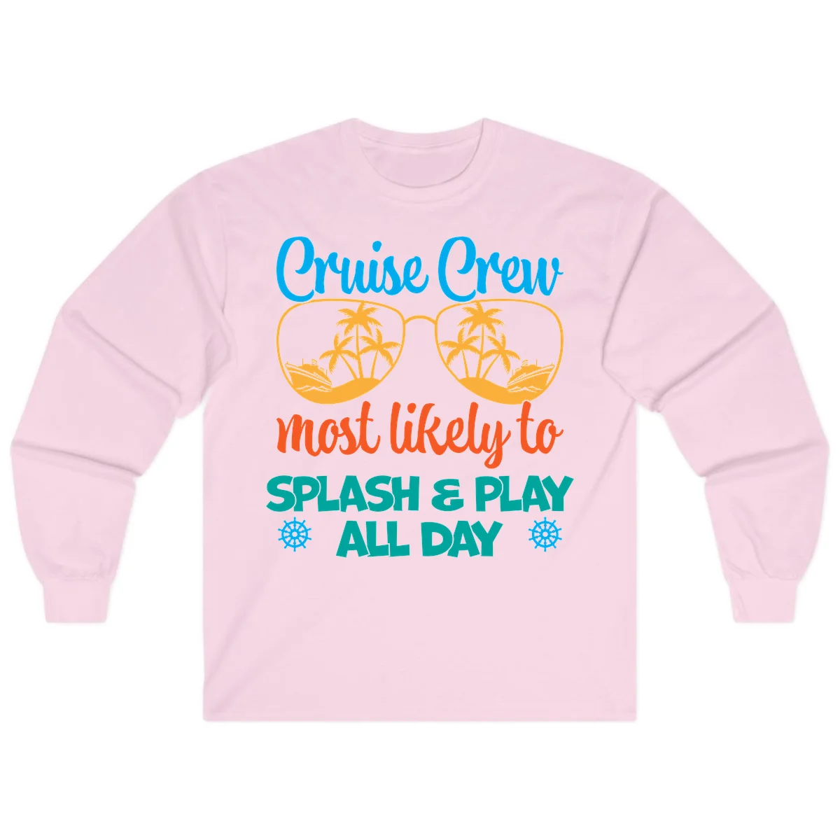 Cruise Crew Most Likely To Splash & Play Long Sleeve in Light Pink