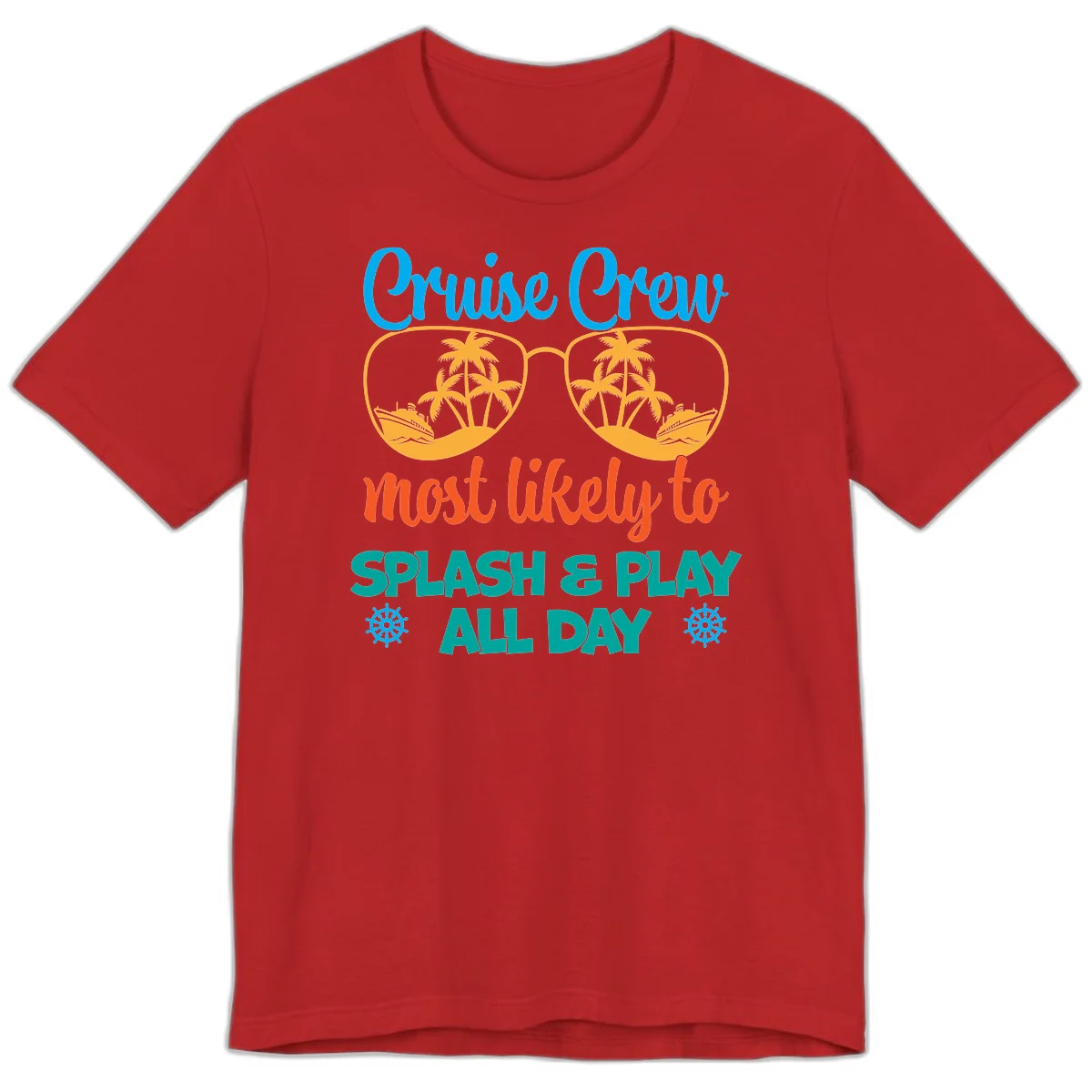 Cruise Crew Most Likely To Splash & Play Premium T-Shirt in Red