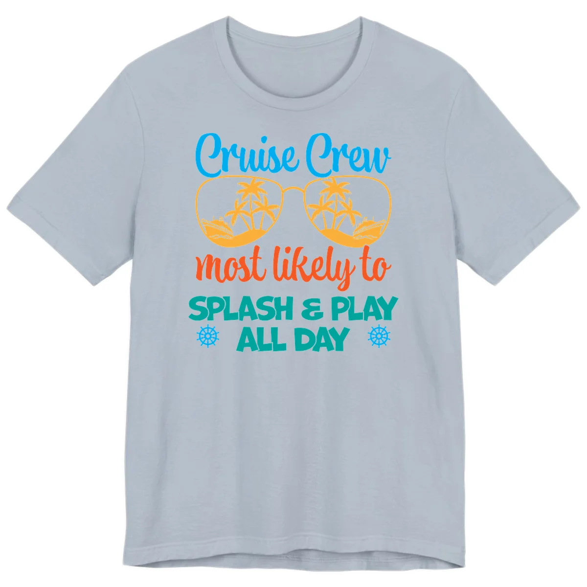Cruise Crew Most Likely To Splash & Play Premium T-Shirt in Light Blue