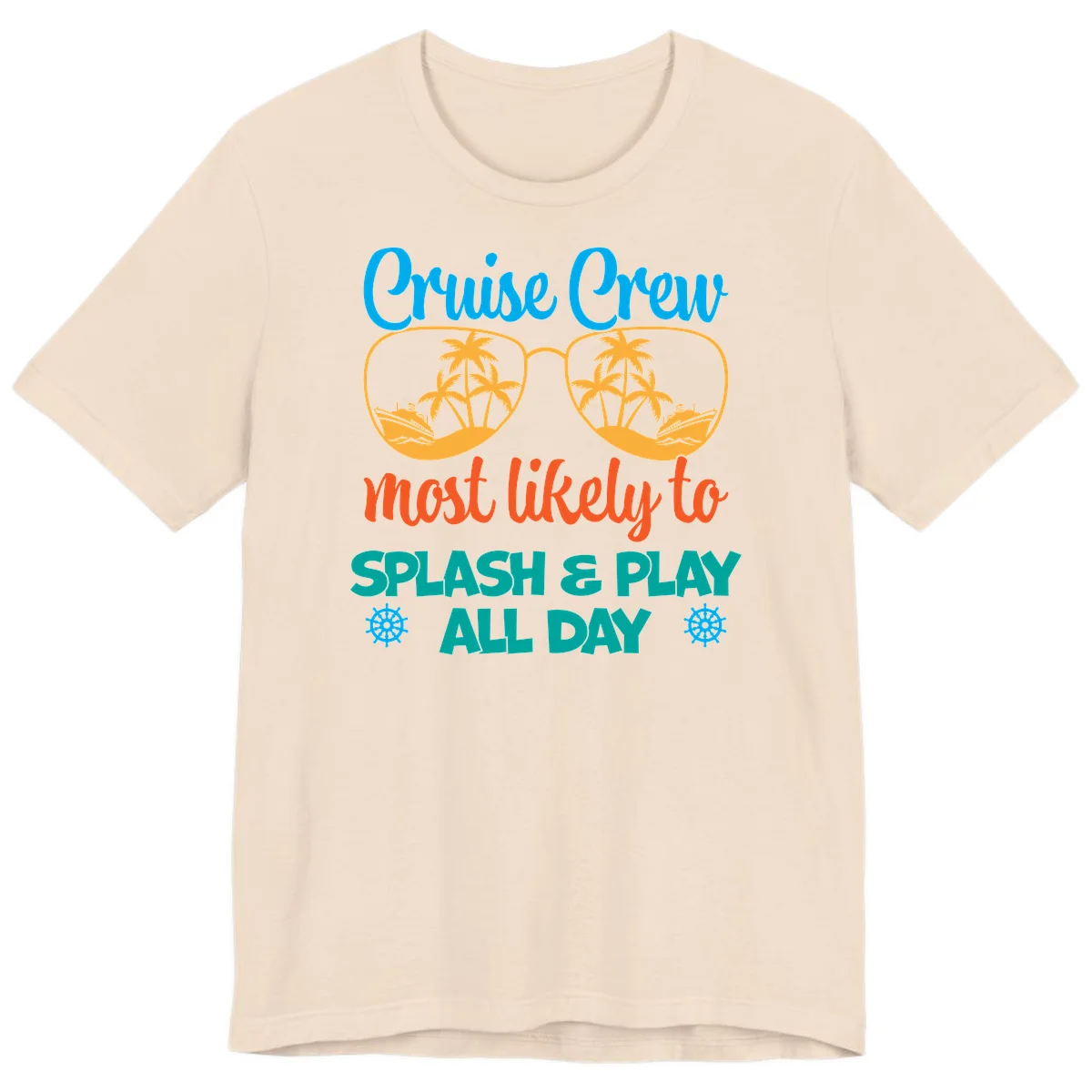 Cruise Crew Most Likely To Splash & Play Premium T-Shirt in Soft Cream