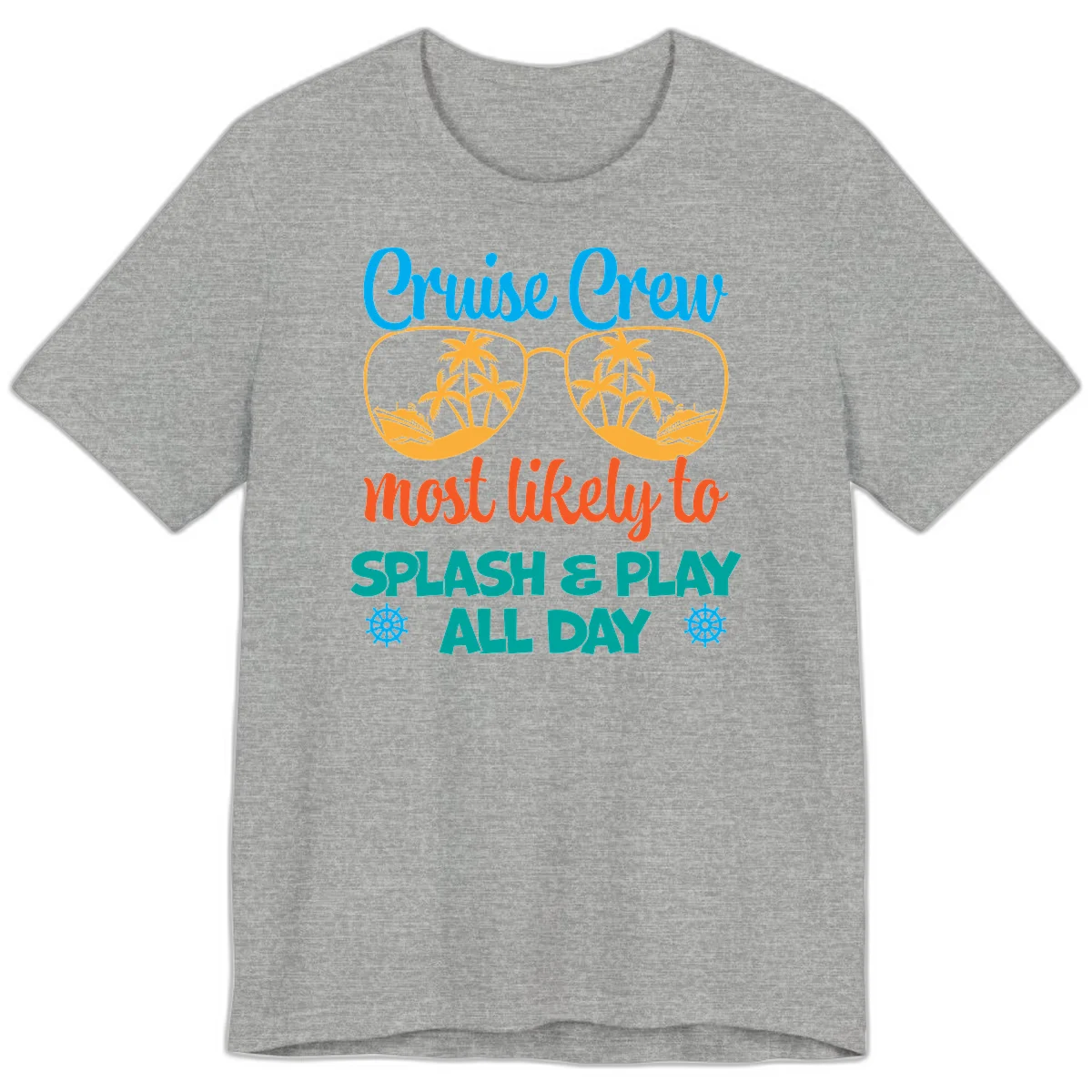 Cruise Crew Most Likely To Splash & Play Premium T-Shirt in Athletic Heather