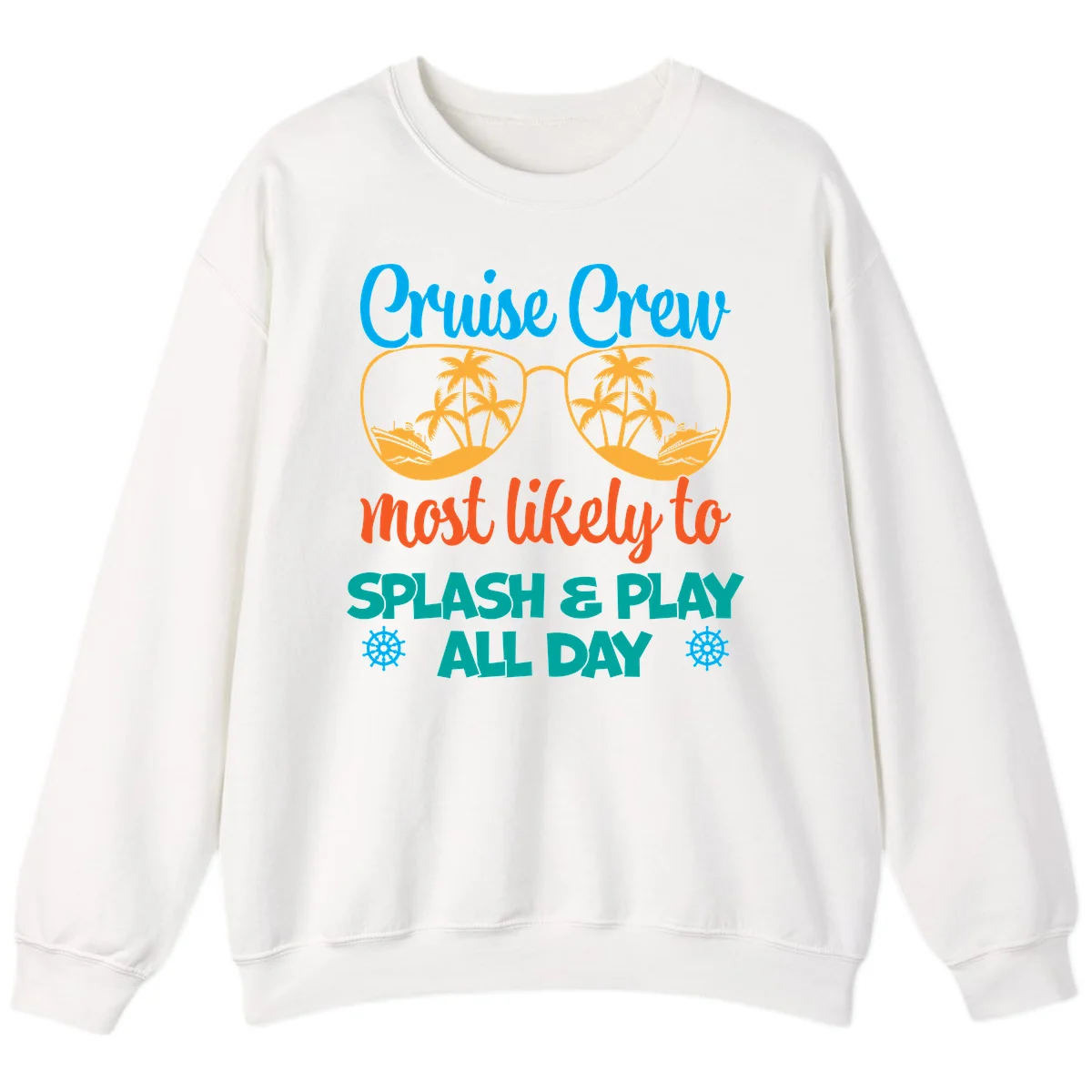 Cruise Crew Most Likely To Splash & Play Sweatshirt in White