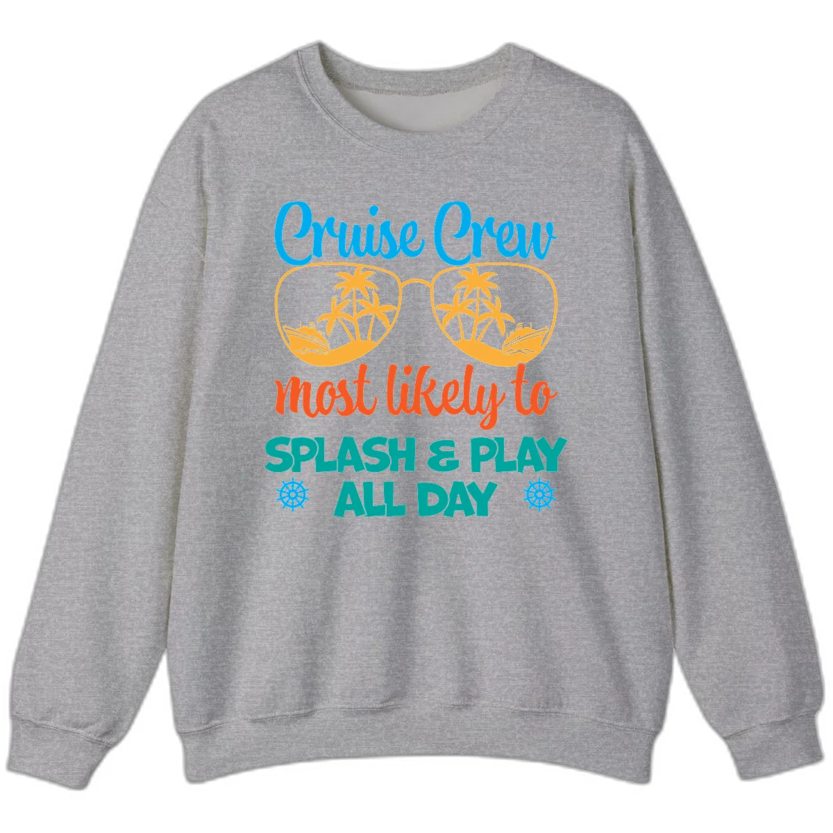 Cruise Crew Most Likely To Splash & Play Sweatshirt in Sport Grey