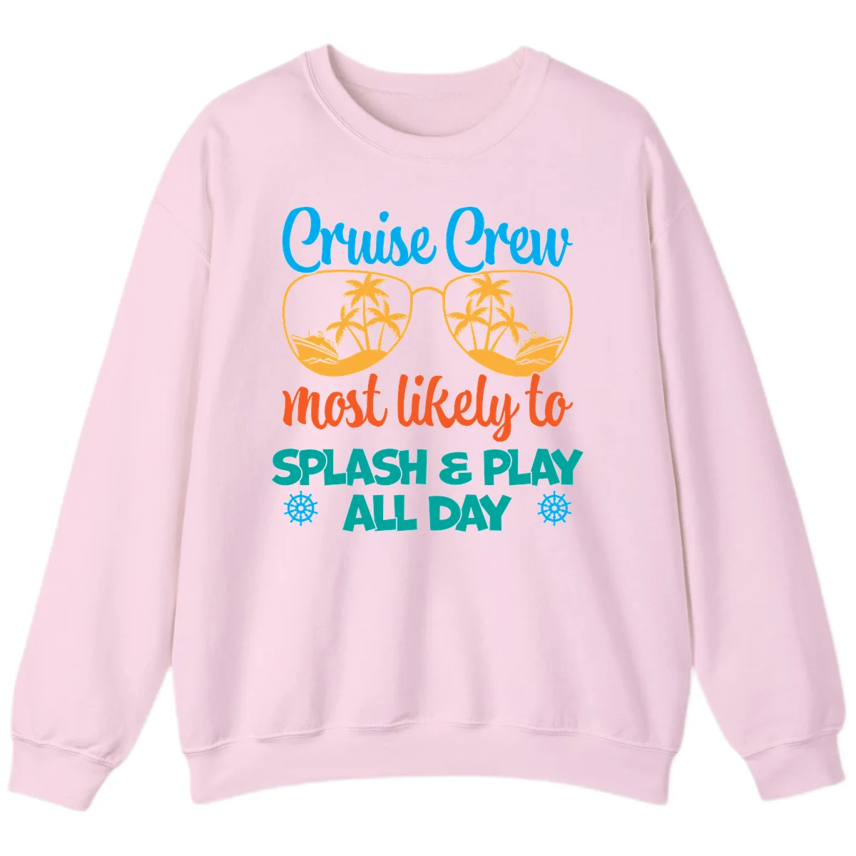 Cruise Crew Most Likely To Splash & Play Sweatshirt in Light Pink
