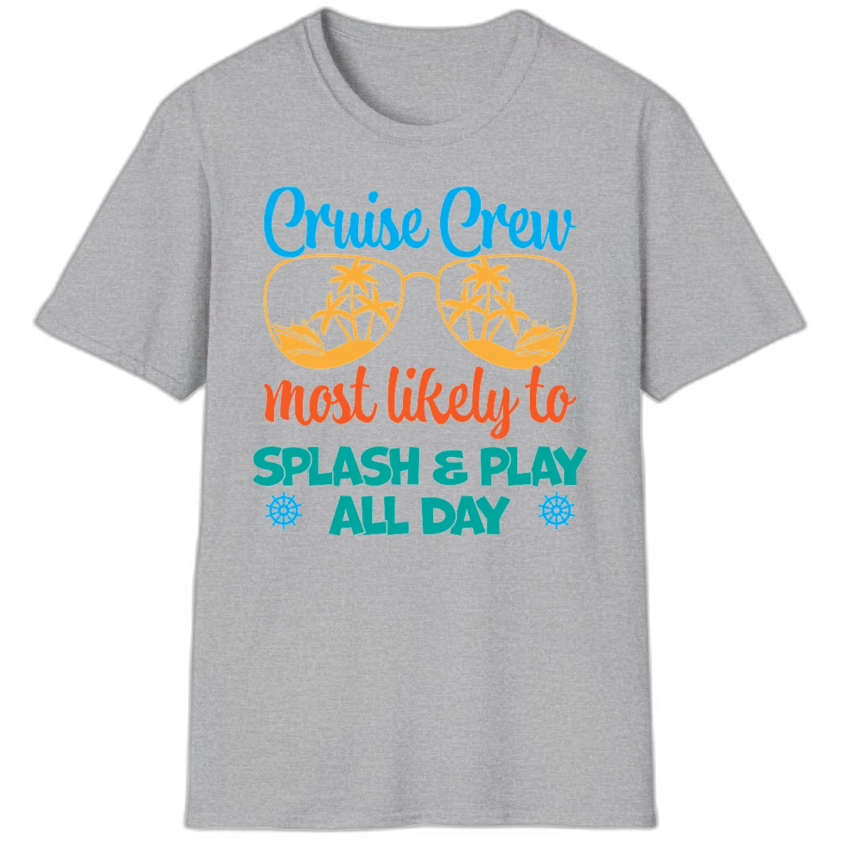 Cruise Crew Most Likely To Splash & Play T-Shirt in Sport Grey