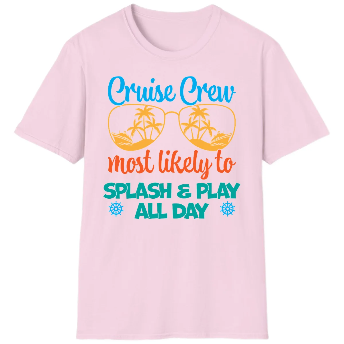 Cruise Crew Most Likely To Splash & Play T-Shirt in Light Pink