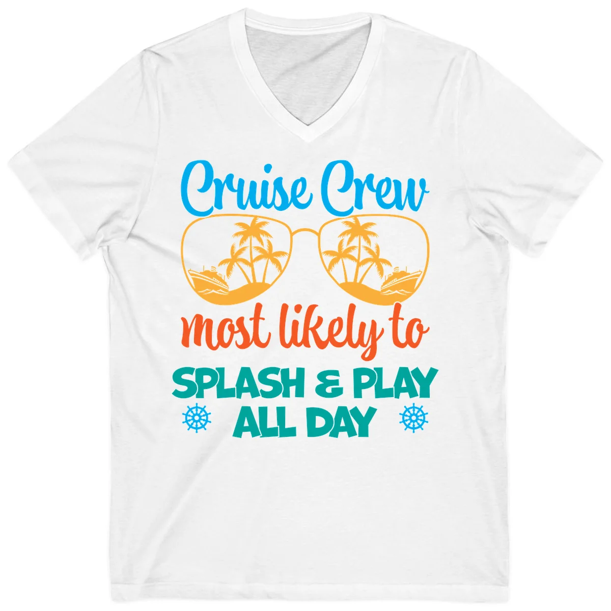 Cruise Crew Most Likely To Splash & Play V-Neck in White