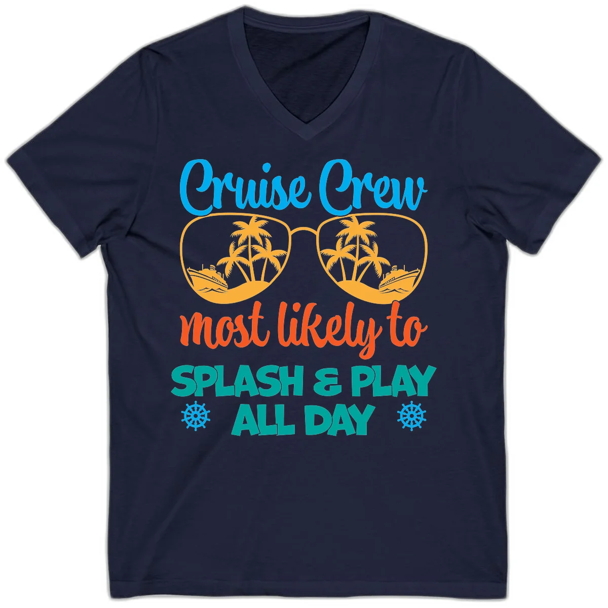 Cruise Crew Most Likely To Splash & Play V-Neck in Navy