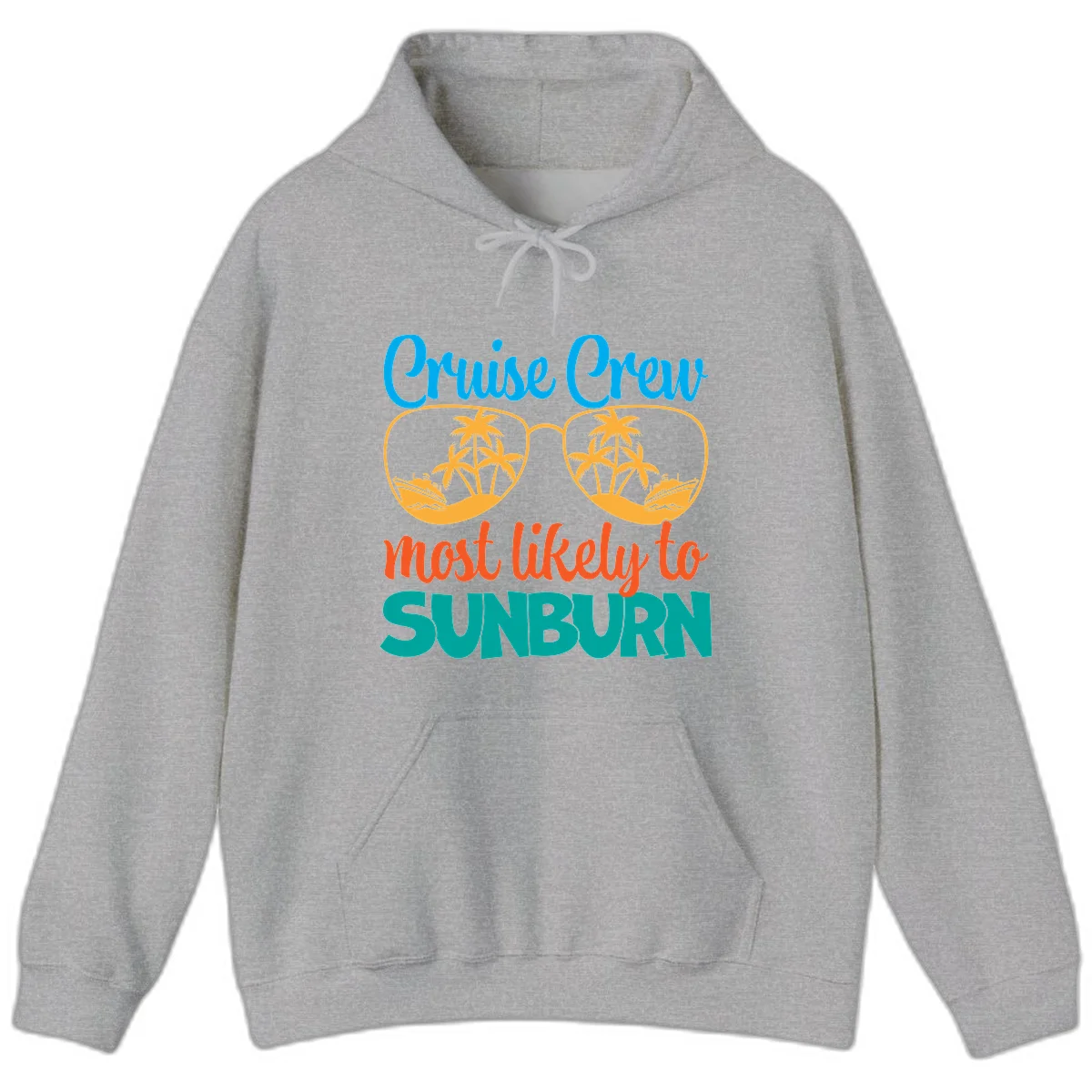 Cruise Crew Most Likely To Sunburn Hoodie in Sport Grey