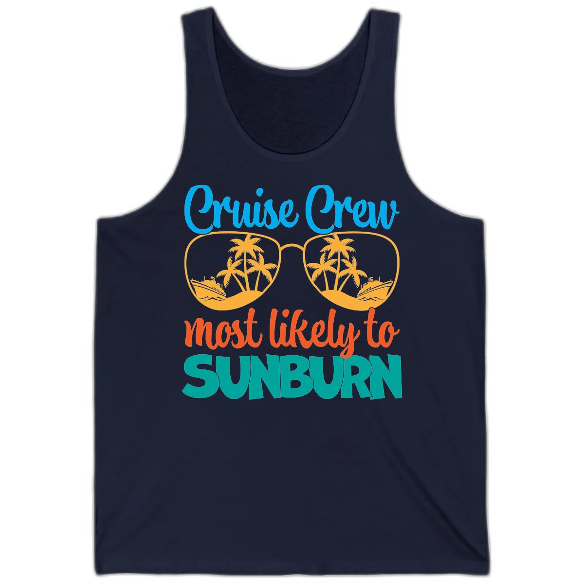Cruise Crew Most Likely To Sunburn Tank in Navy