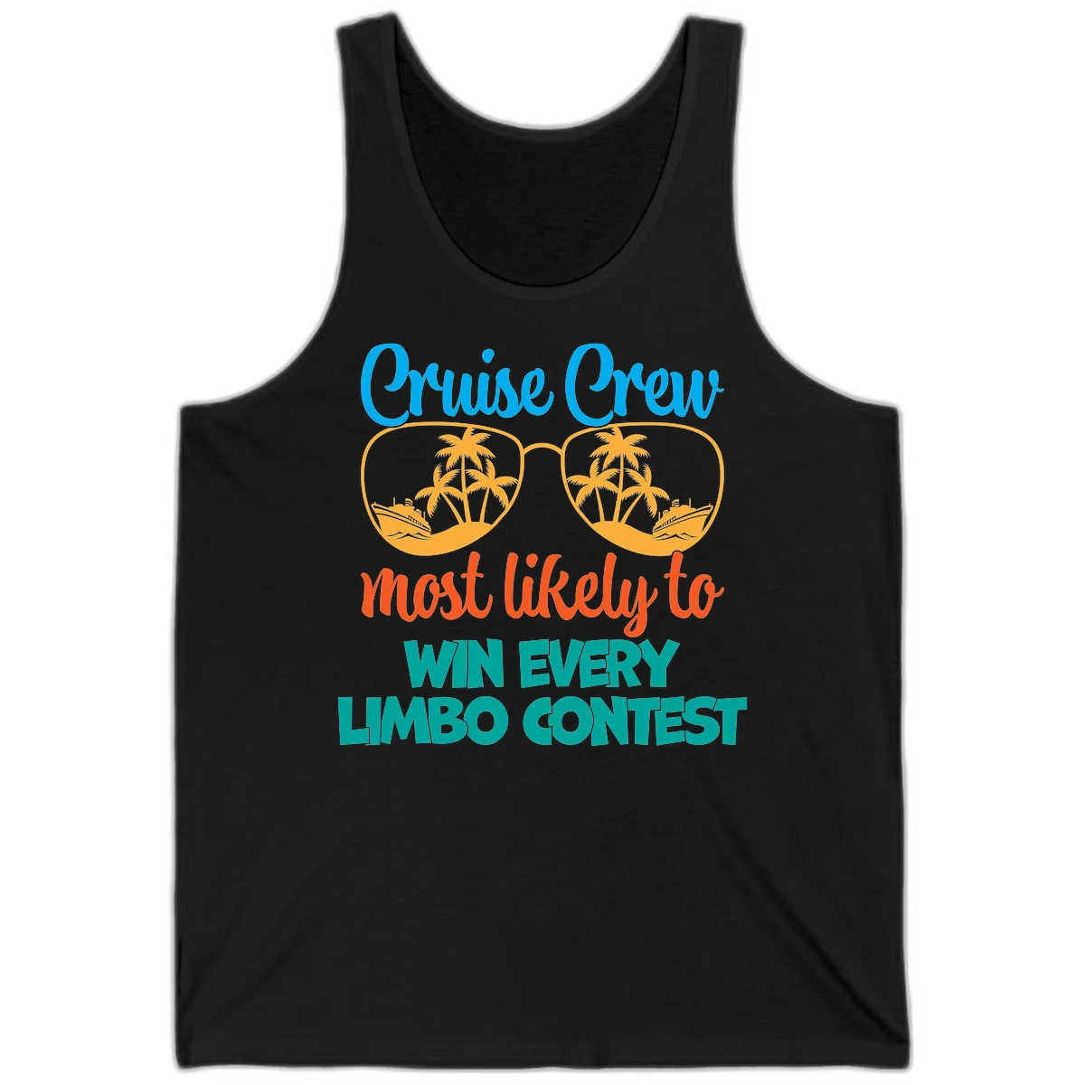 Cruise Crew Most Likely to Win Limbo Tank Top in Black