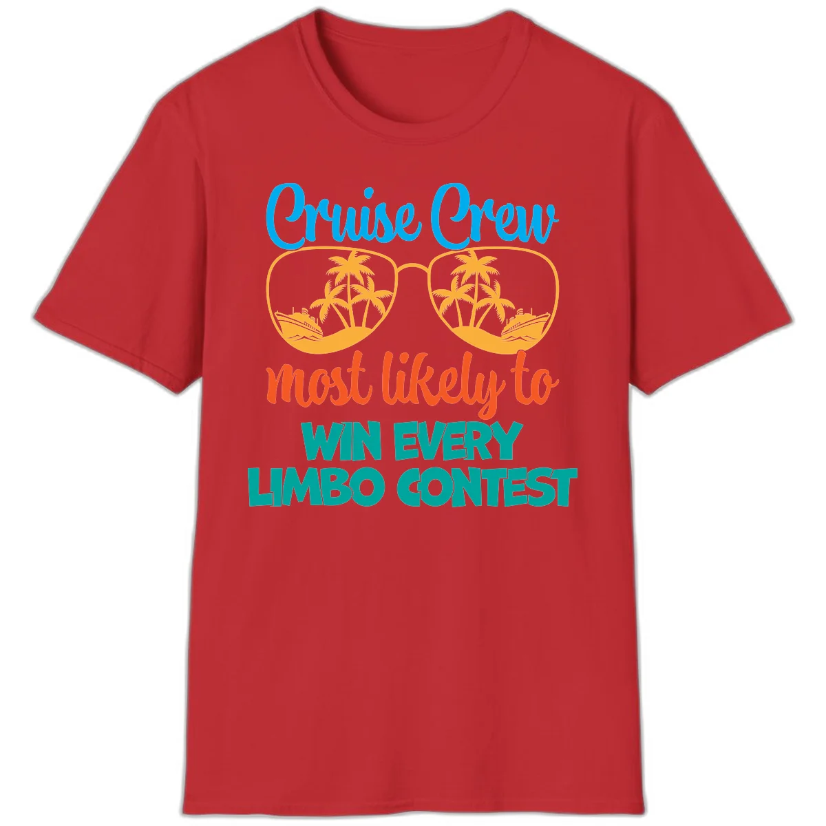 Cruise Crew Most Likely to Win Limbo T-Shirt in Red