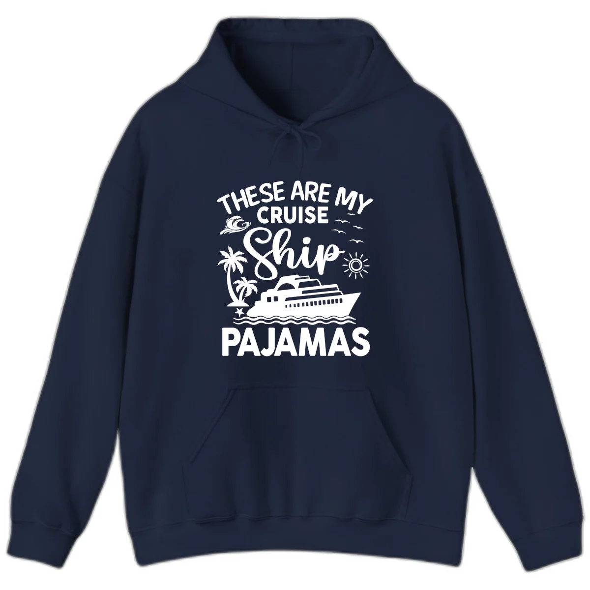 Cruise Ship Pajamas Hoodie in Navy