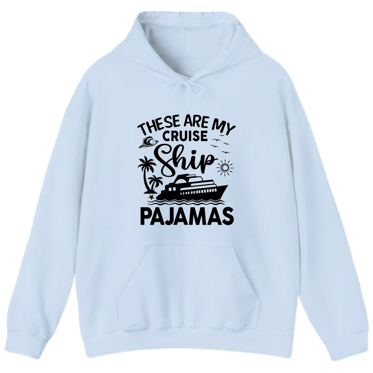 Cruise Ship Pajamas Hoodie in Light Blue