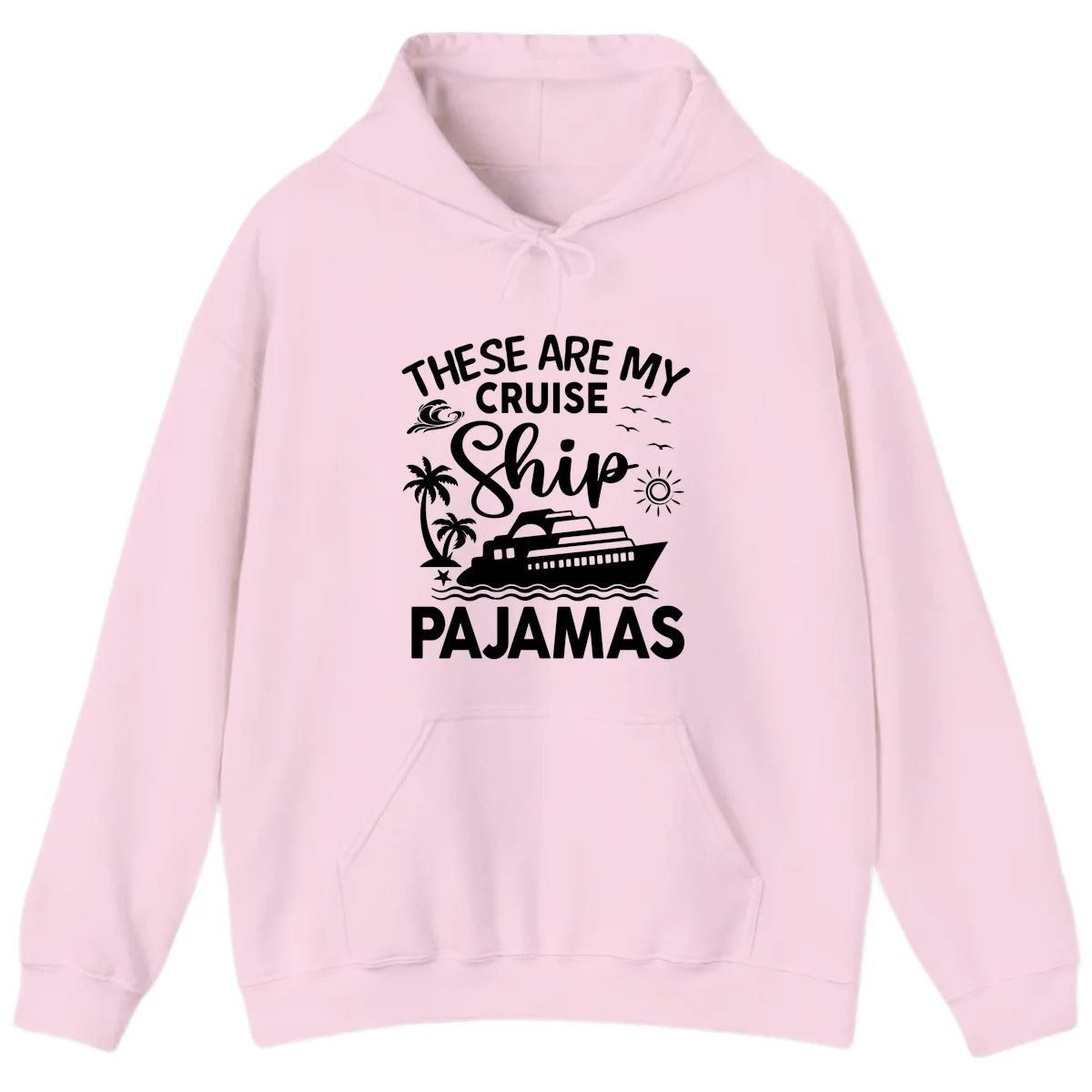 Cruise Ship Pajamas Hoodie in Light Pink