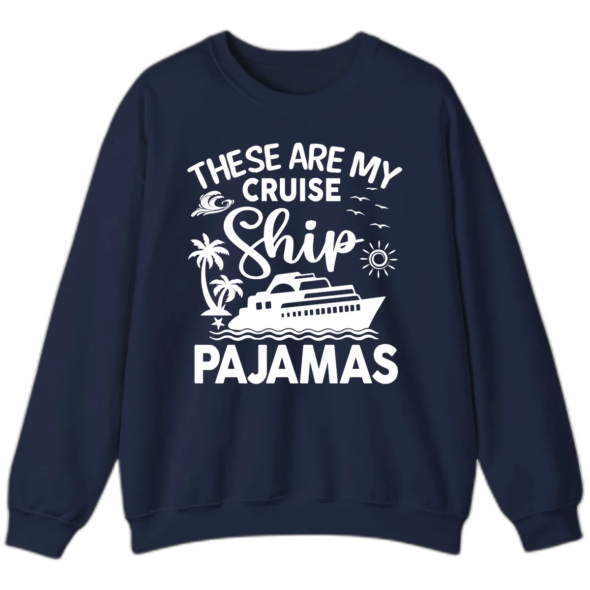 Cruise Ship Pajamas Sweatshirt in Navy