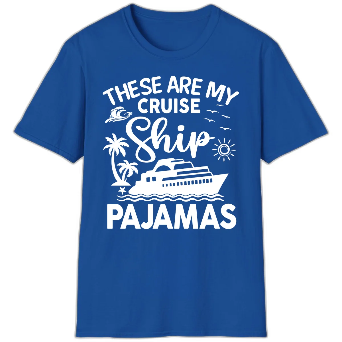 Cruise Ship Pajamas T-Shirt in Royal
