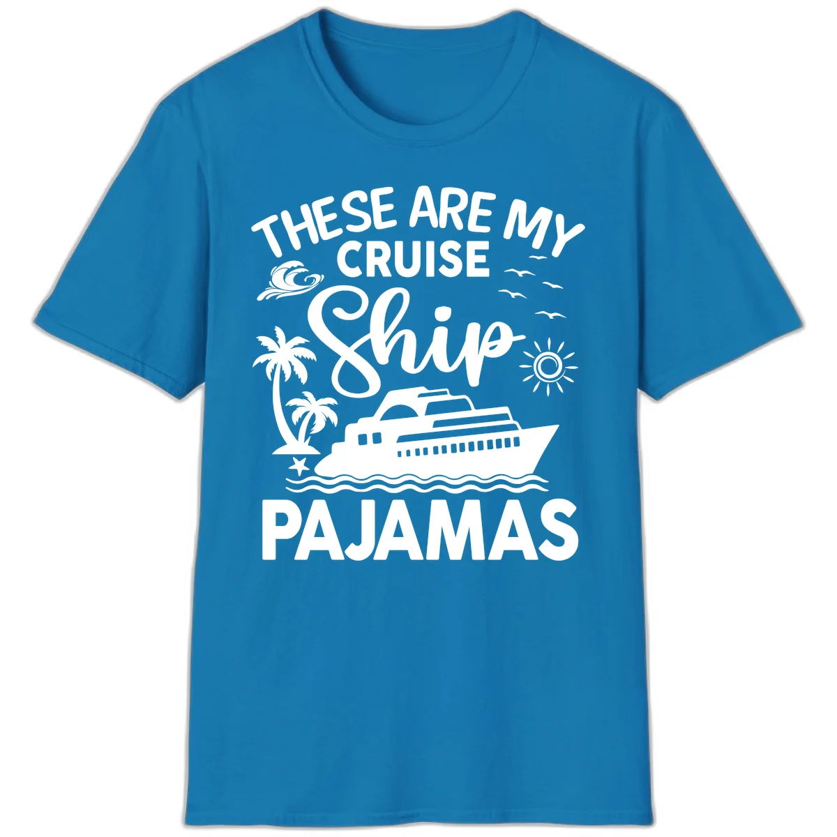 Cruise Ship Pajamas T-Shirt in Sapphire