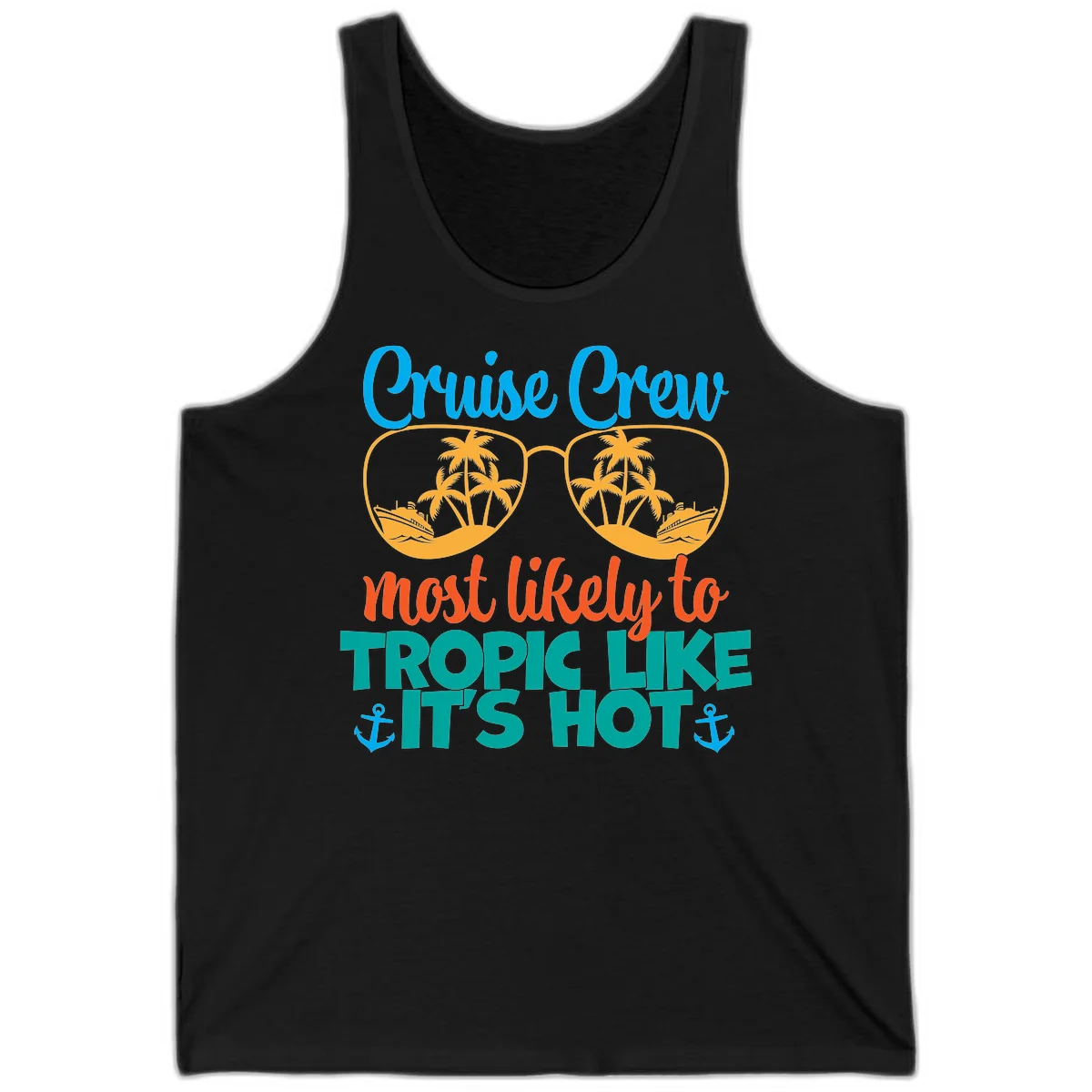 Cruise Crew Most Likely To Tropic Like It's Hot Tank in Black