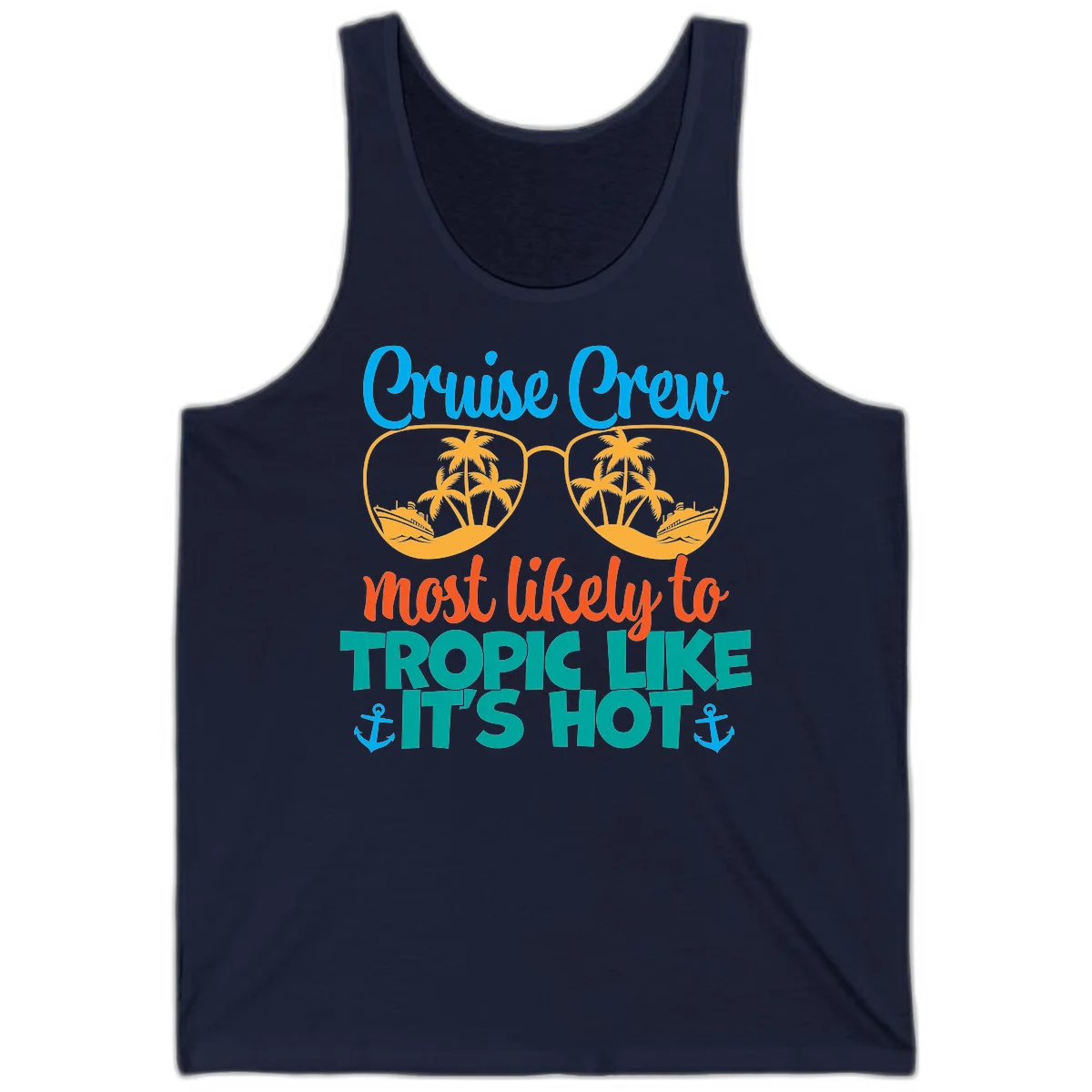 Cruise Crew Most Likely To Tropic Like It's Hot Tank in Navy