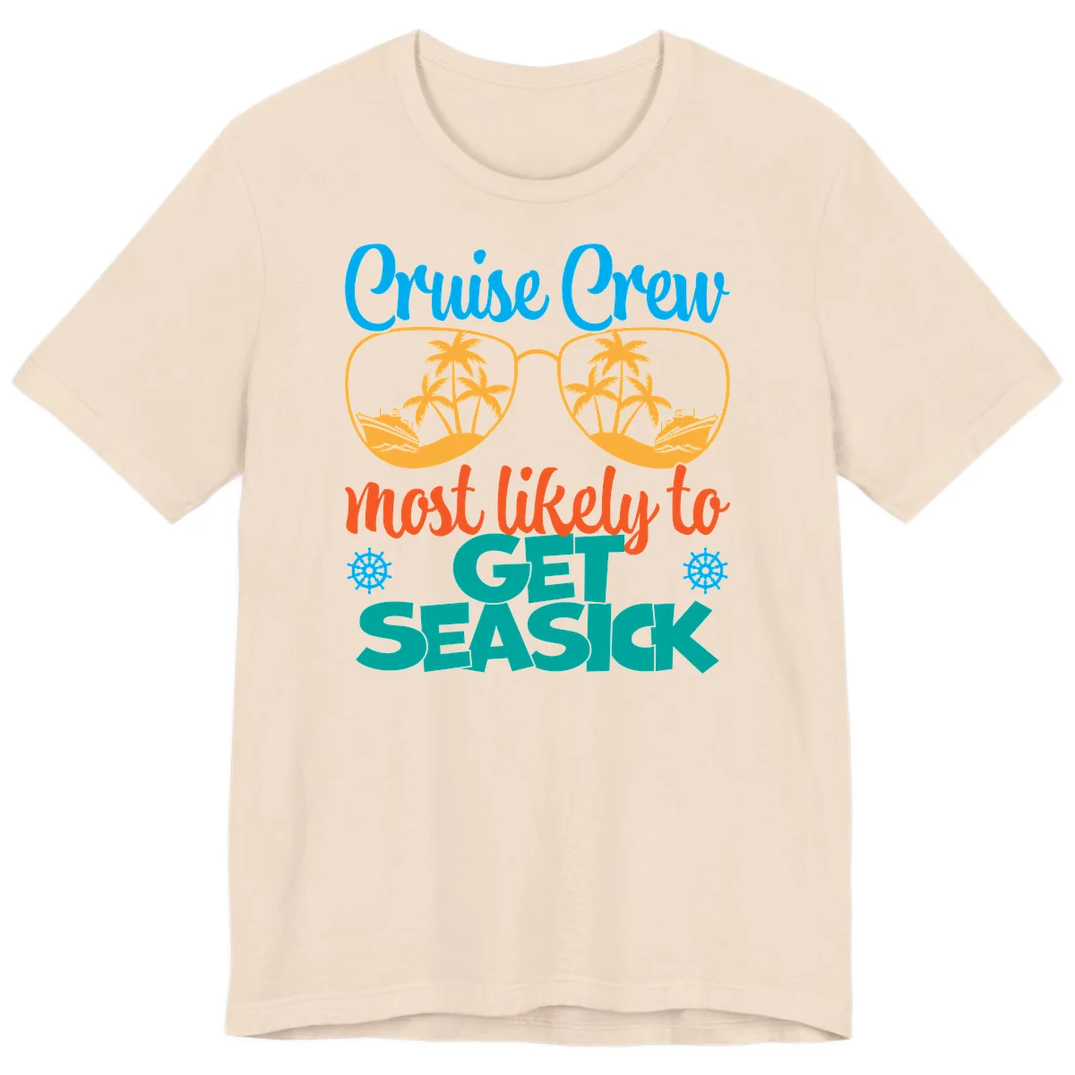 Cruise Crew Most Likely To Get Seasick Premium T-Shirt in Soft Cream