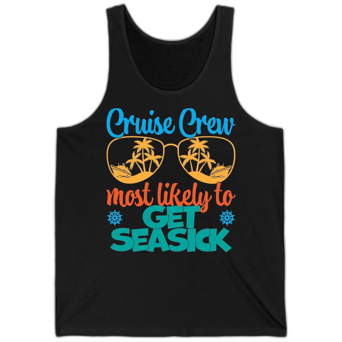 Cruise Crew Most Likely To Get Seasick Tank in Black