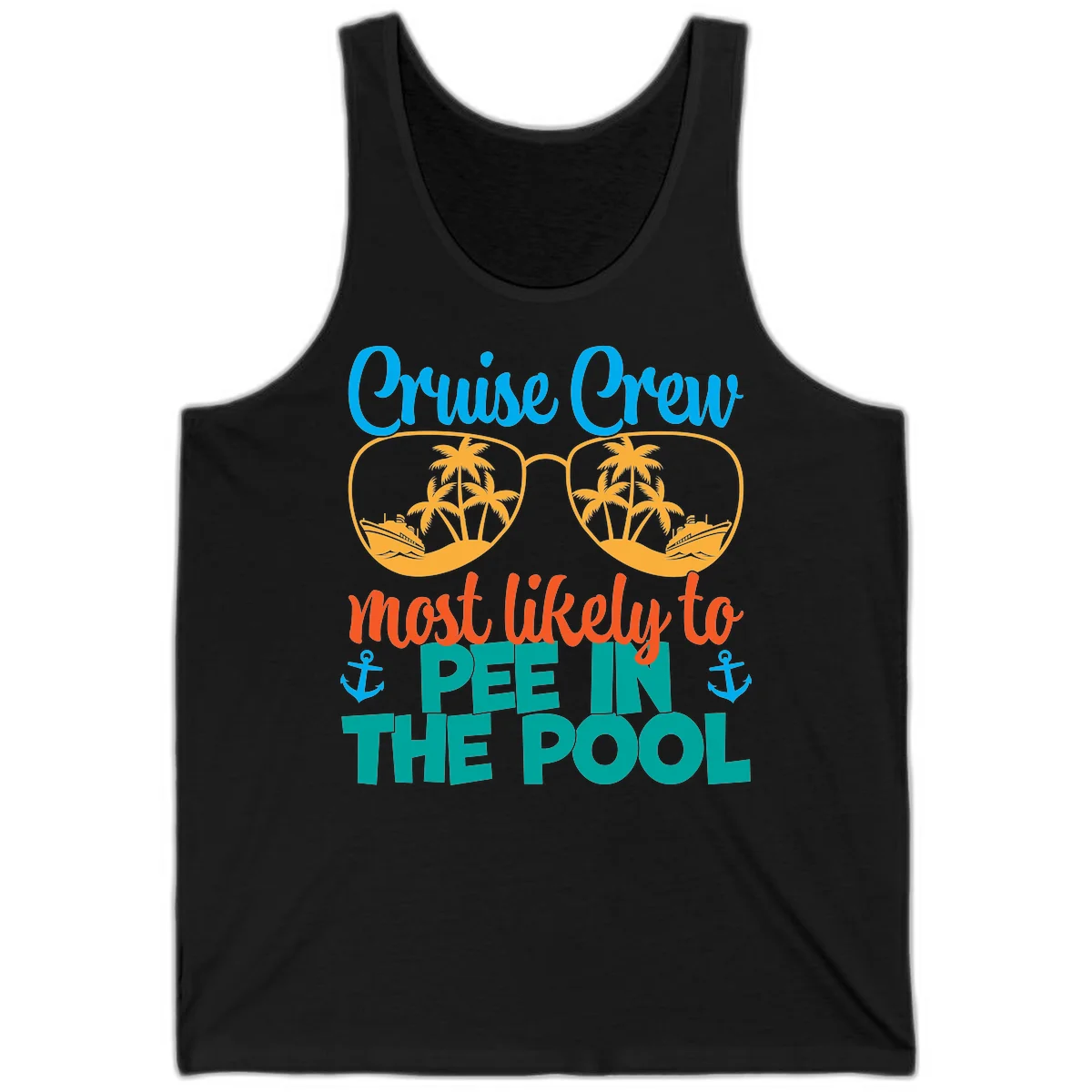 Cruise Crew Most Likely To Pee In The Pool Tank in Black