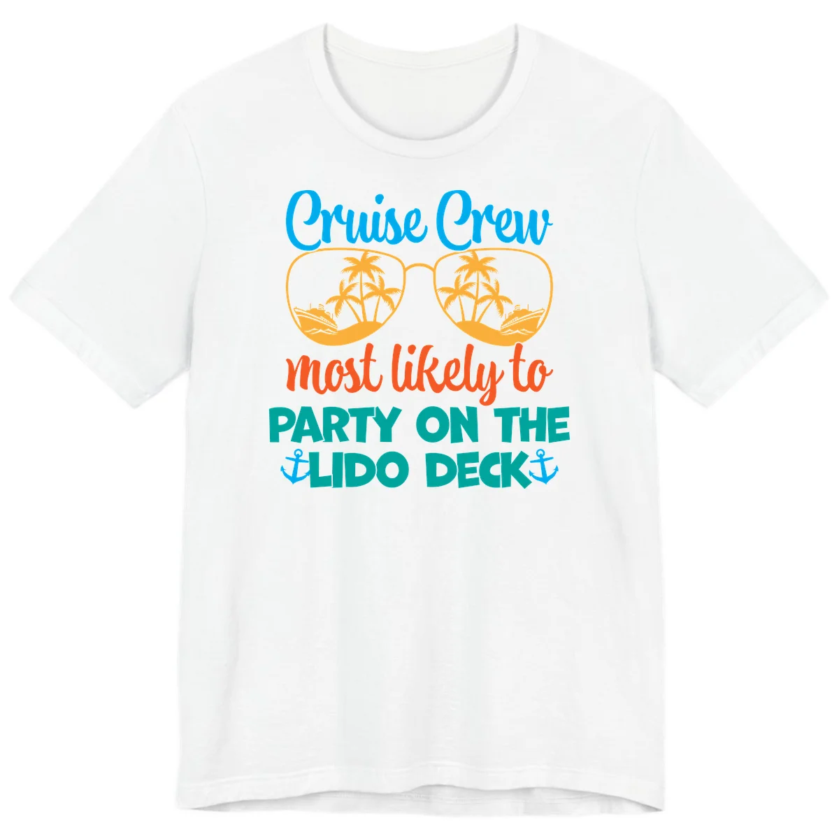 Cruise Crew Lido Deck Party Premium T-Shirt in White