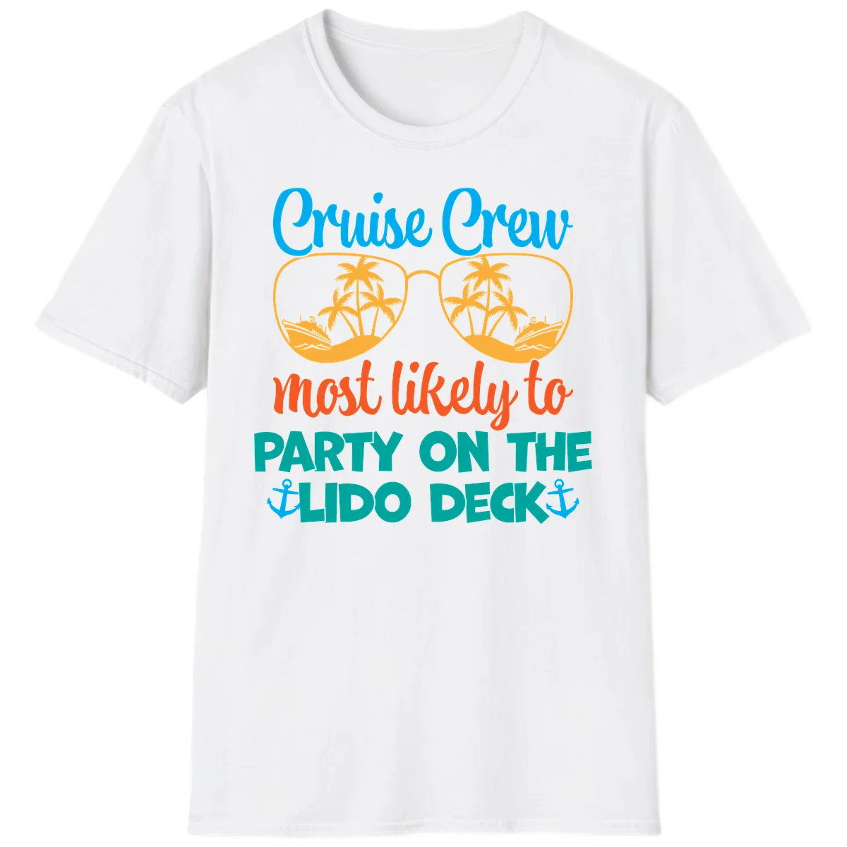 Cruise Crew Lido Deck Party T-Shirt in White
