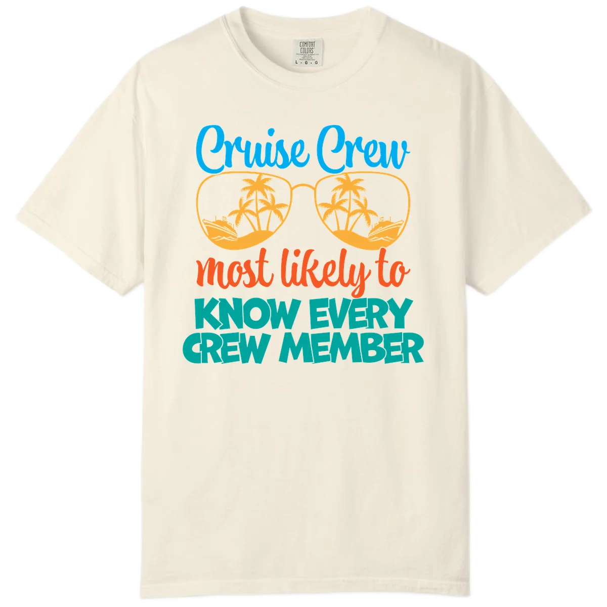 Cruise Crew Most Likely To Know Comfort Color Tee in Ivory