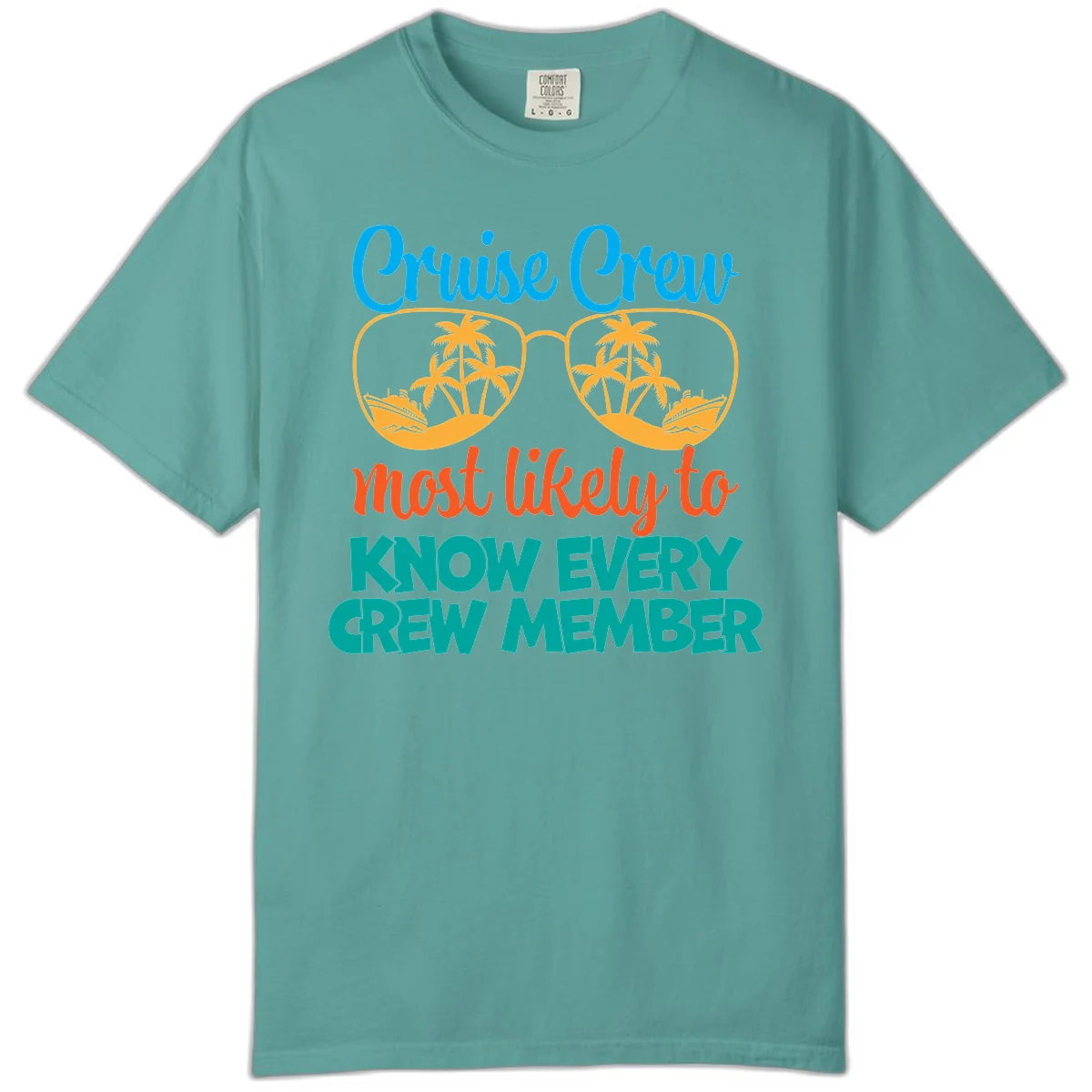 Cruise Crew Most Likely To Know Comfort Color Tee in Seafoam