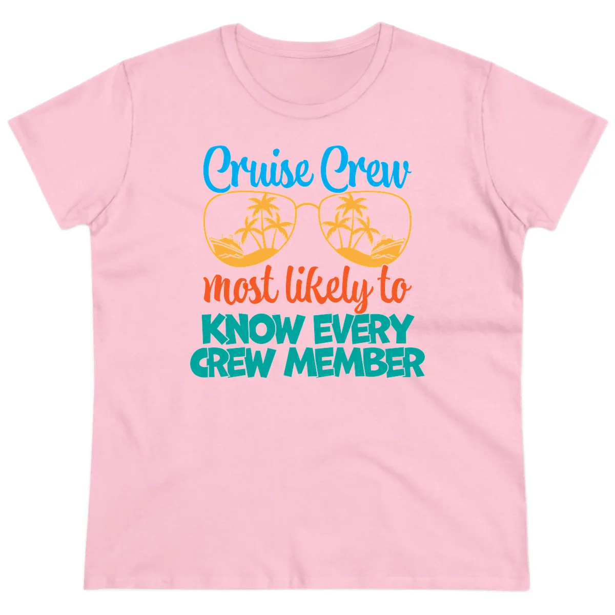 Cruise Crew Most Likely To Know Ladies Tee in Light Pink