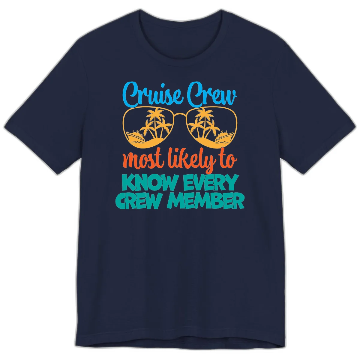 Cruise Crew Most Likely To Know Premium T-Shirt in Navy