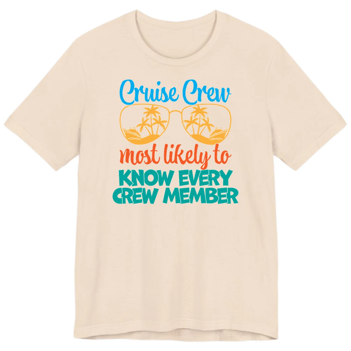 Cruise Crew Most Likely To Know Premium T-Shirt in Soft Cream