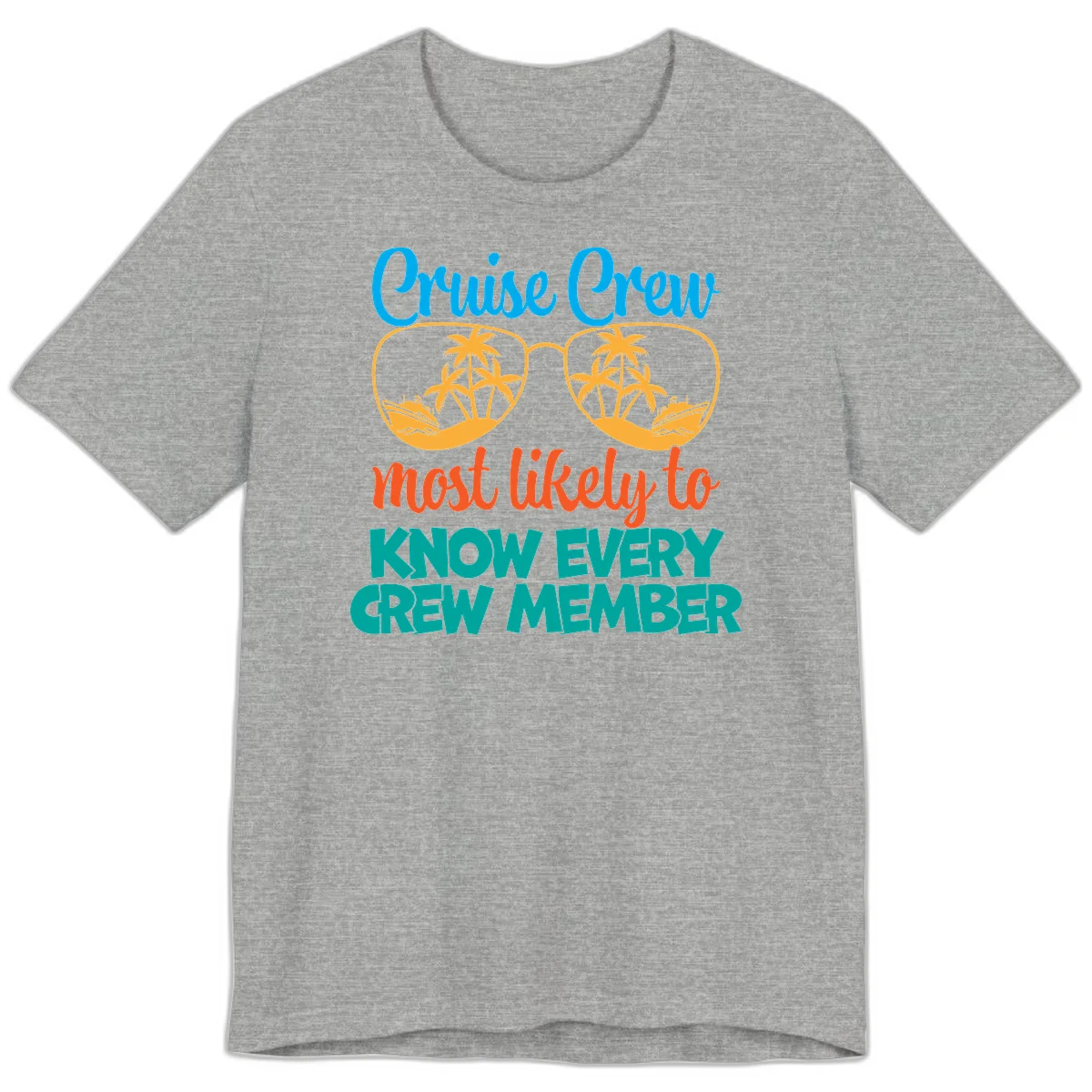 Cruise Crew Most Likely To Know Premium T-Shirt in Athletic Heather