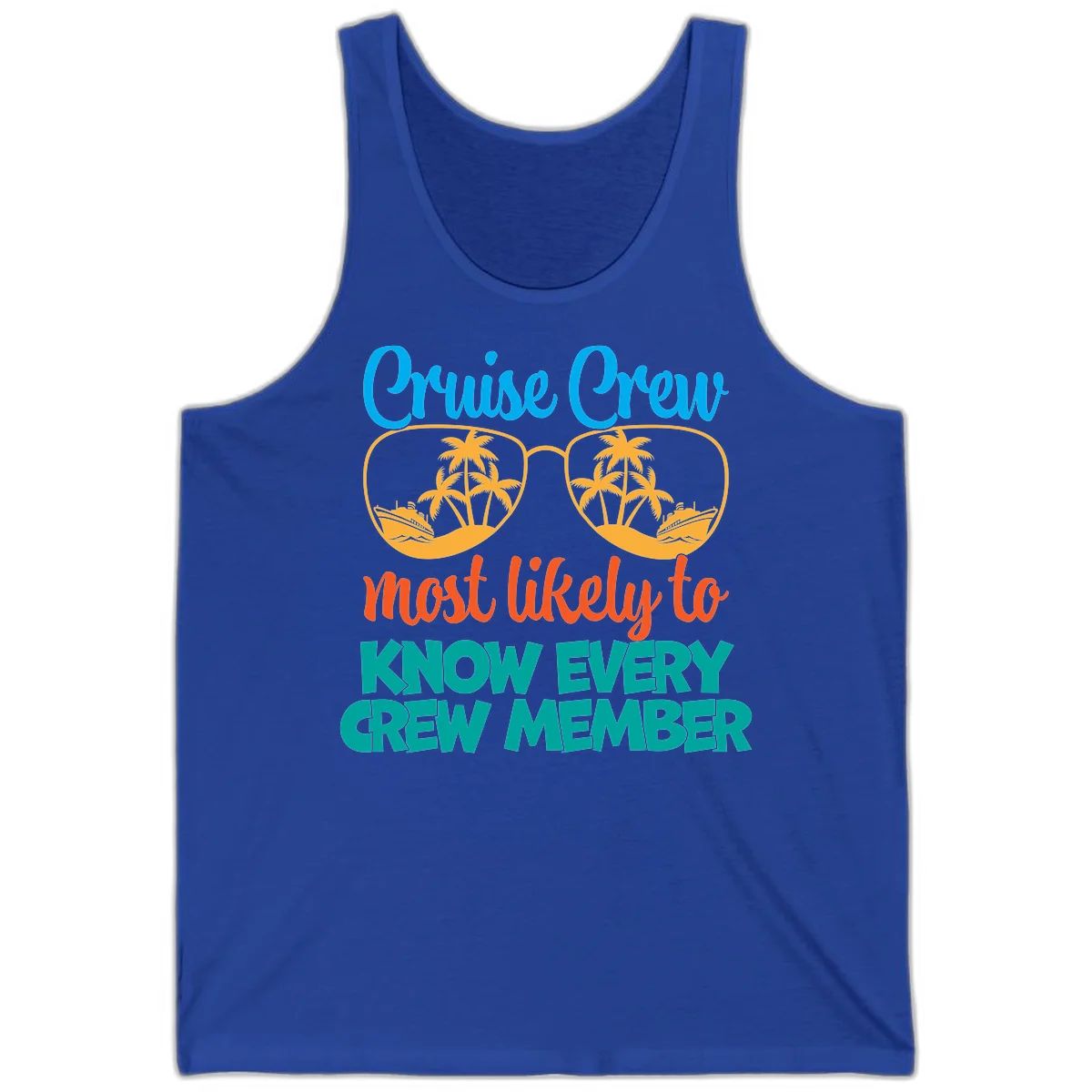 Cruise Crew Most Likely To Know Tank Top in True Royal