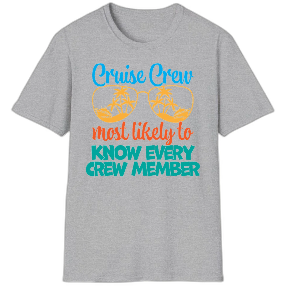 Cruise Crew Most Likely To Know T-Shirt in Sport Grey