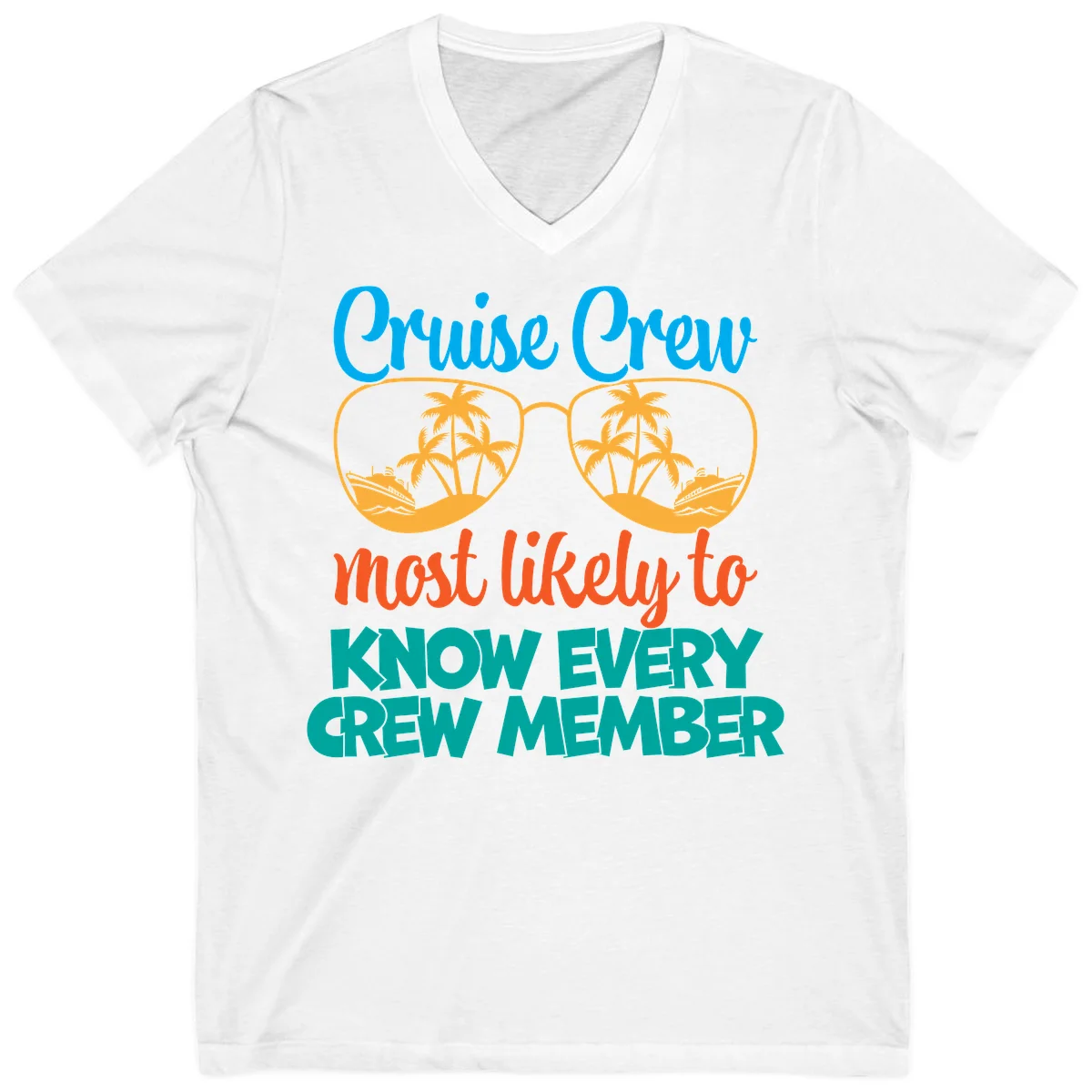 Cruise Crew Most Likely To Know V-Neck in White
