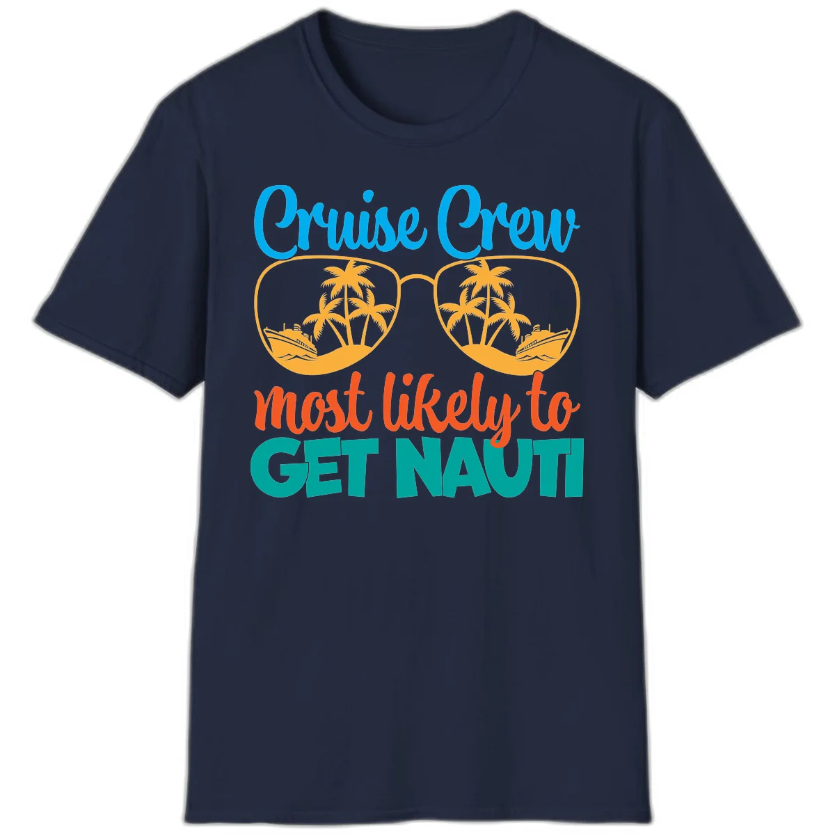 Cruise Crew Most Likely To Get Nautic T-Shirt in Navy