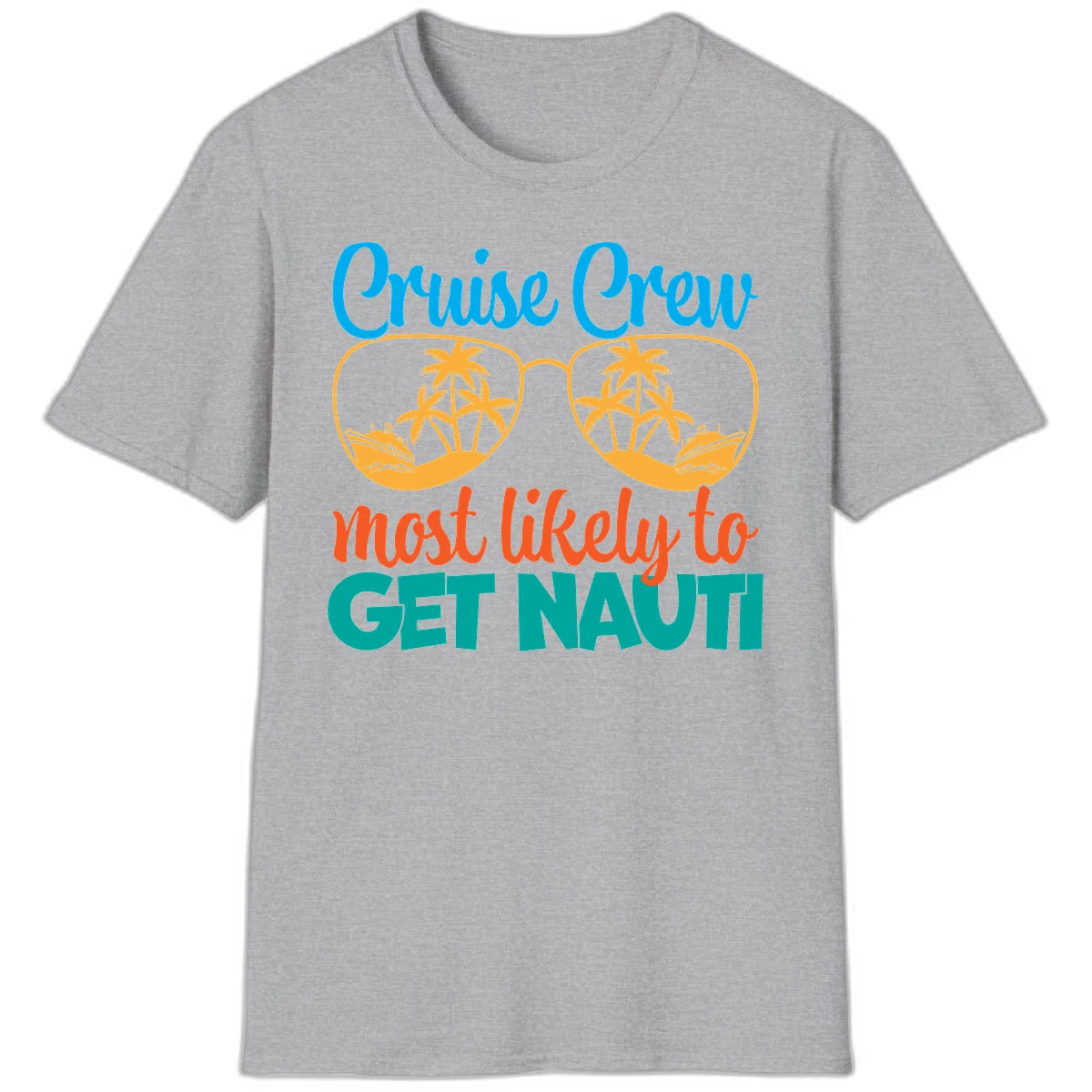 Cruise Crew Most Likely To Get Nautic T-Shirt in Sport Grey