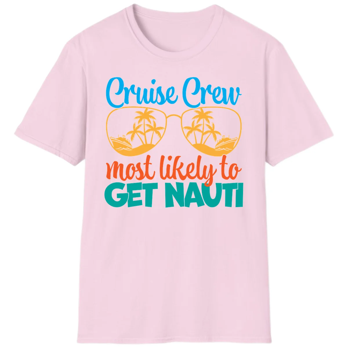 Cruise Crew Most Likely To Get Nautic T-Shirt in Light Pink