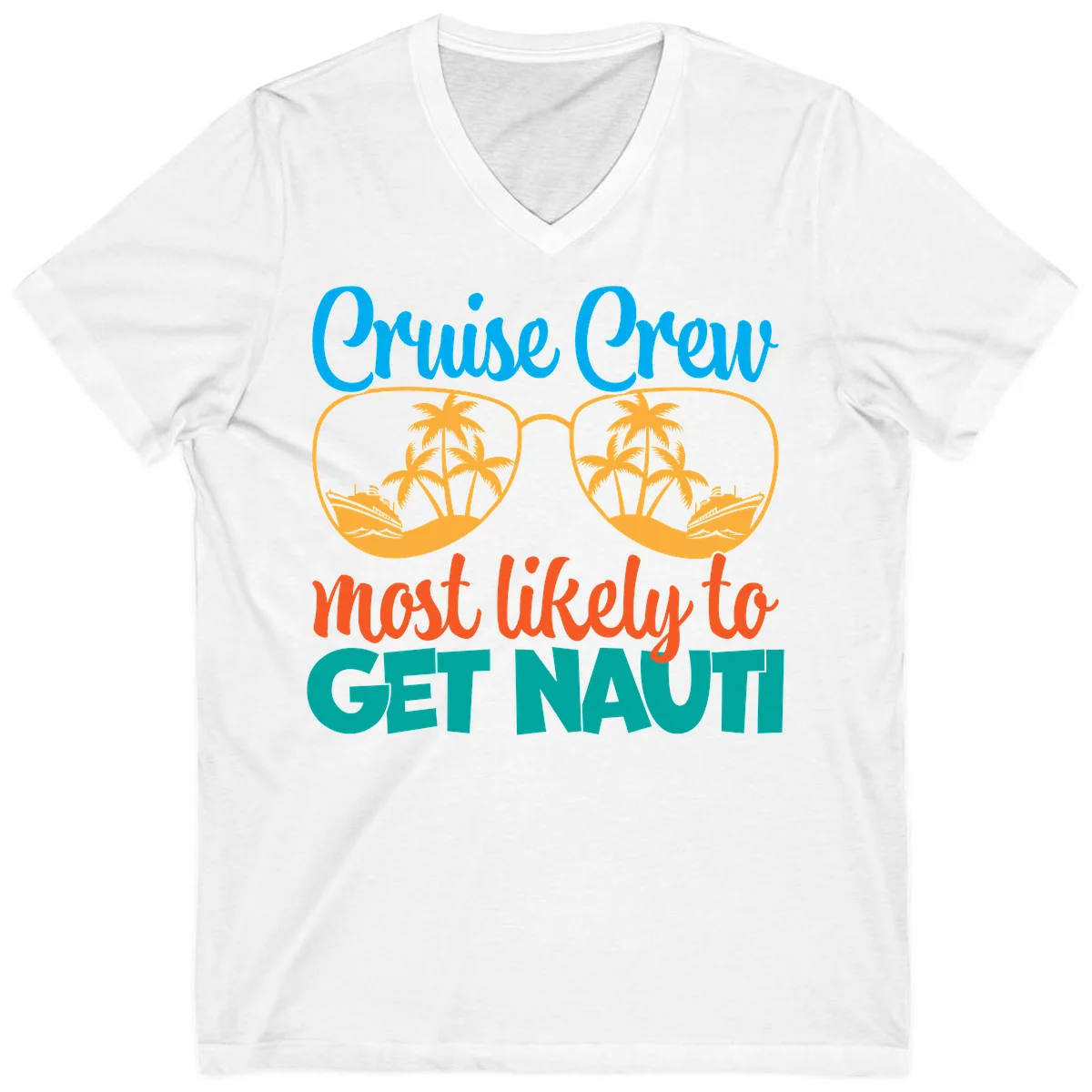 Cruise Crew Most Likely To Get Nautic V-Neck in White