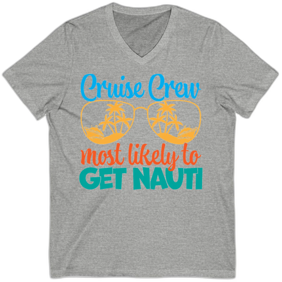 Cruise Crew Most Likely To Get Nautic V-Neck in Athletic Heather